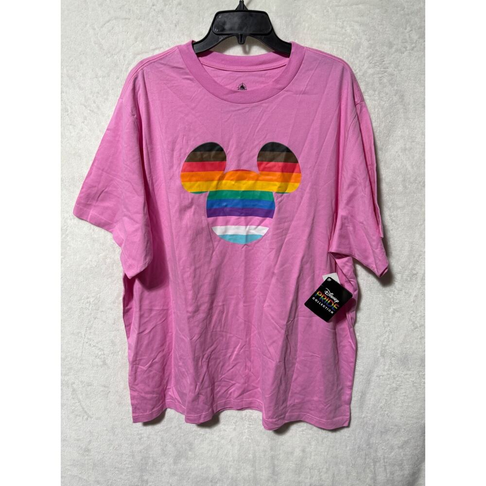 Disney Pride Collection Mickey Mouse Icon Pink Shirt XXL *NWT
